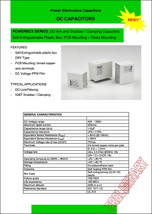 Ducati power box dc capacitor product brief
